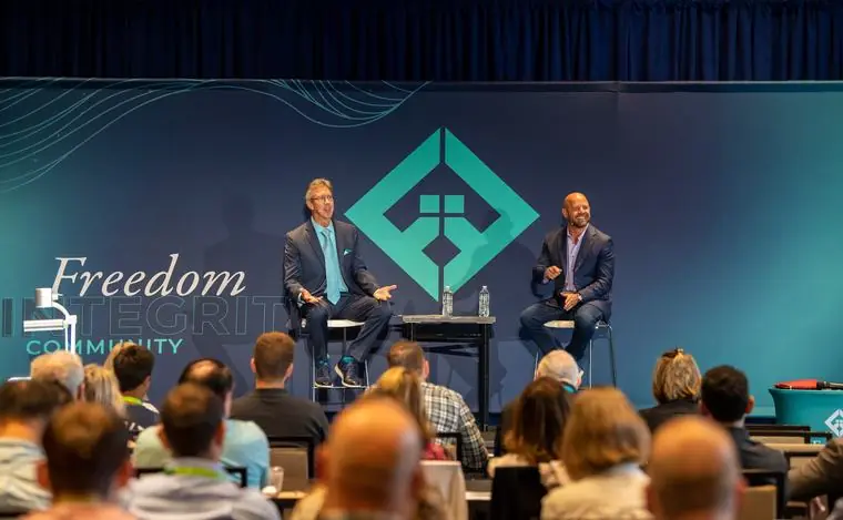Freedom Founders members gathered for a live conversation